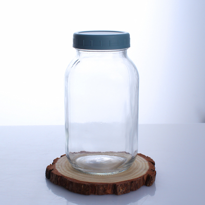 XLDSJ-009 1000ml Clear Glass Mason Jar