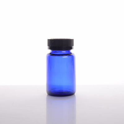 XLDAJ-012 100ml Blue Glass Medicine Bottle For Pill