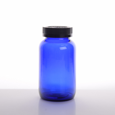 XLDAJ-017 420ml Blue Glass Medicine Bottle For Pill