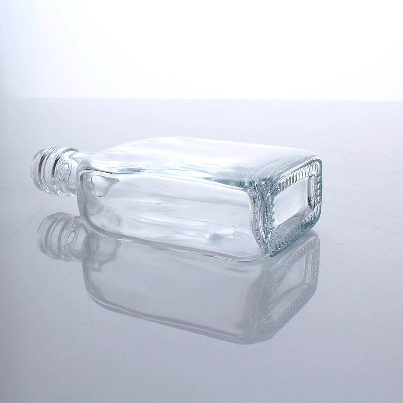 transparent glass bottle