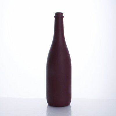 XLDFW-004 750ml Wine Red Color Glass Champagne Bottle