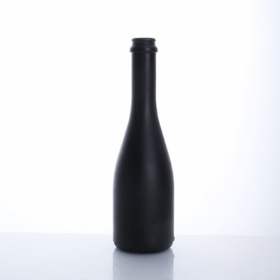 XLDFW-010 375ml Matte Black Glass Wine Bottle