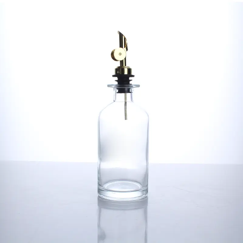XLDFS-009 500ml Oil And Vinegar Bottle Set With Stainless Steel Dispenser For Coffee Syrup Dispenser