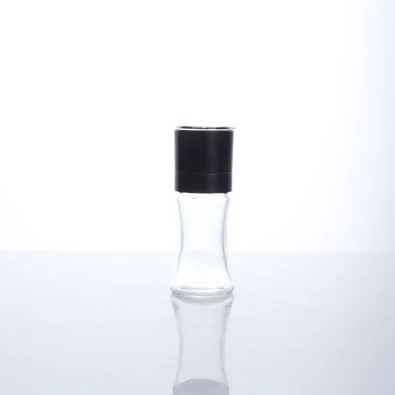 XLDFS-003 70ml Manual Glass Bottles Dry Spice Grinder Plastic Cap Salt And Pepper Grinder