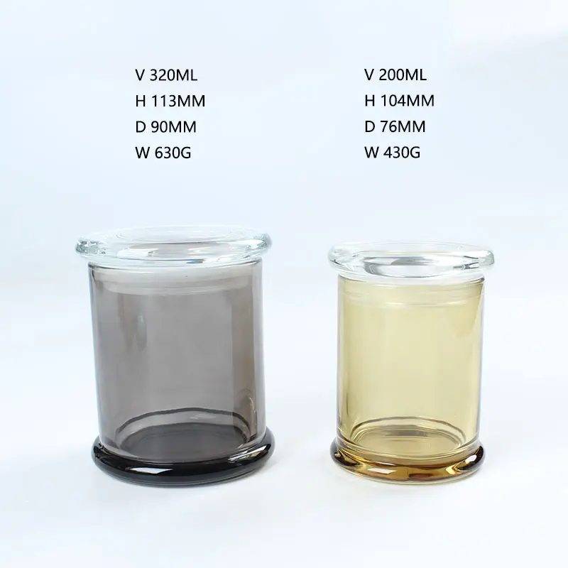 glass candle jars with lids wholesale