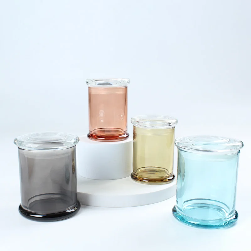glass empty candle jars