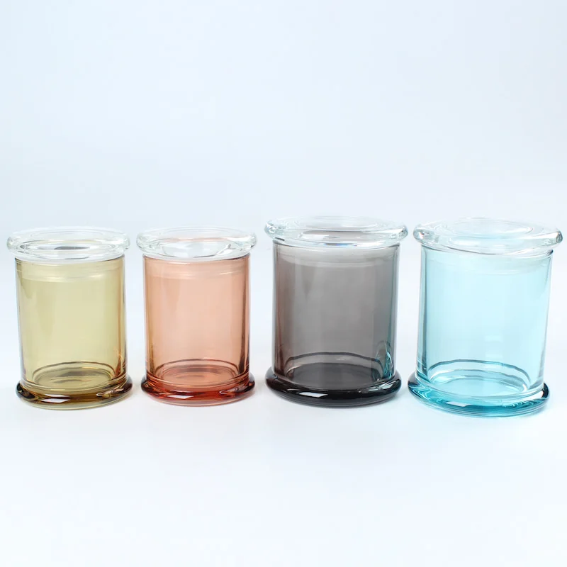 glass jar candles with lids
