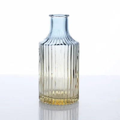 XLDDJ-004 Wholesale Factory Supplies Cheap Cylinder Round Nordic Wedding Home Decor Design Flower Bottle Glass Vase