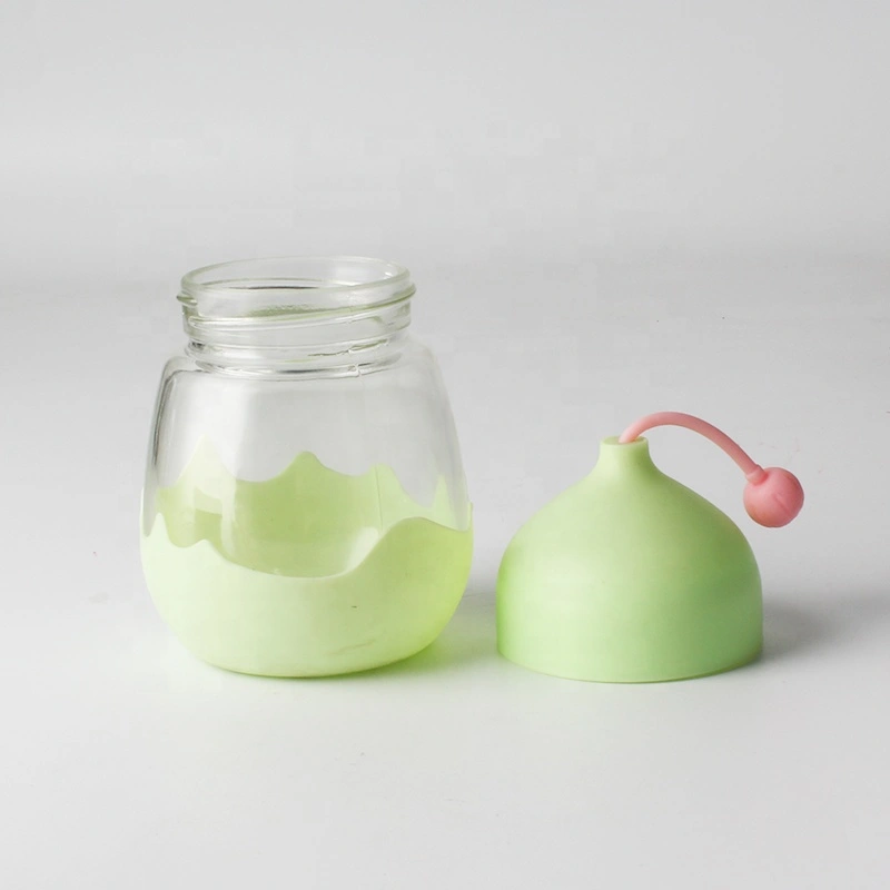 glass jar with lid for juice