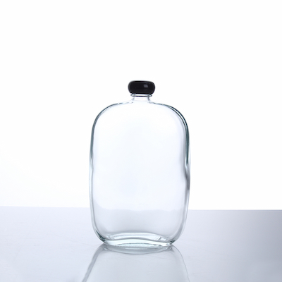 XLDFF-012 500ml Clear Glass Juice Bottle Glass Milk Bottle With Metal Lid Beverage Bottle