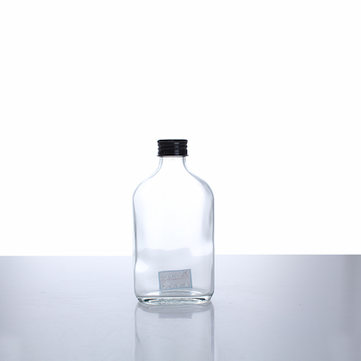 XLDFF-022 200ml Clear Flat Square Coffee Milk Glass Beverage Bottles