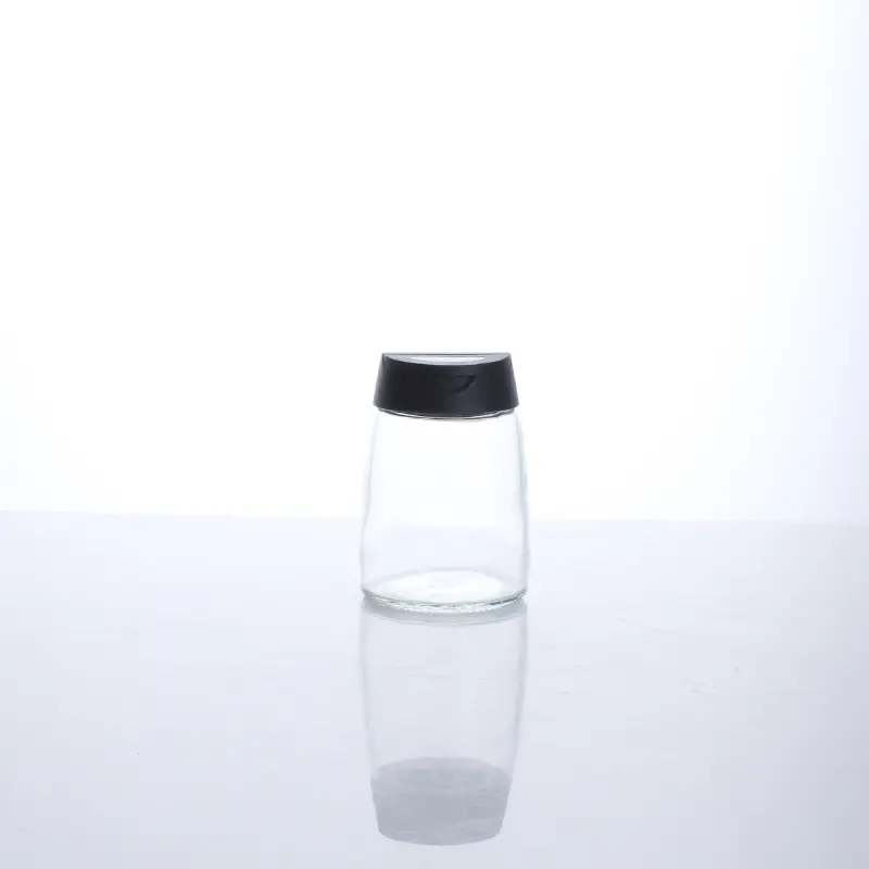 XLDFS-015 Clear 150Ml Cylinder Seasoning Storage Spice Jar Glass Pepper Shaker Salt Shaker With Double Sides Lids