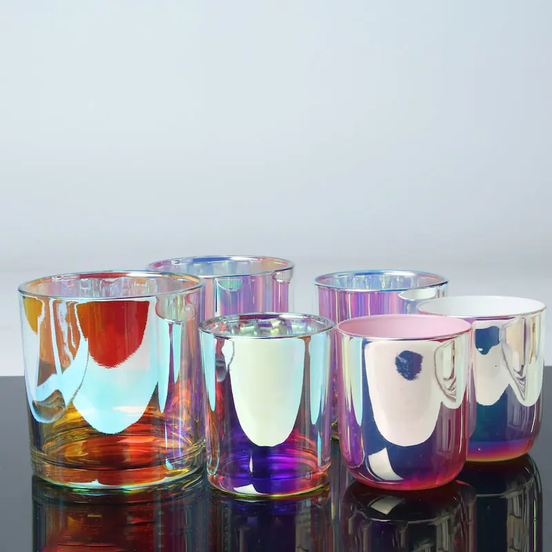 colored glass candle jars choose