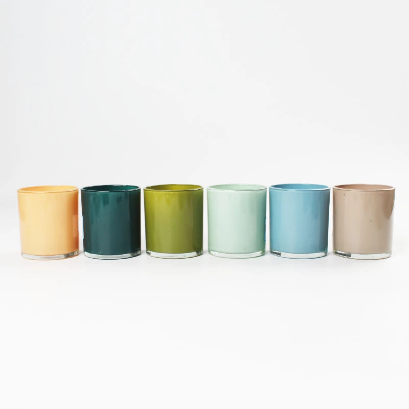 colored glass candle vessels choose