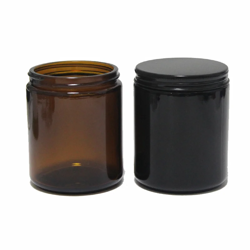 brown glass jars for candles cost