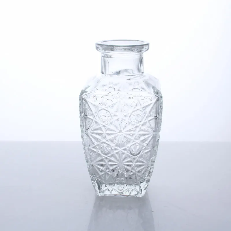 decorative clear glass containers with lids china