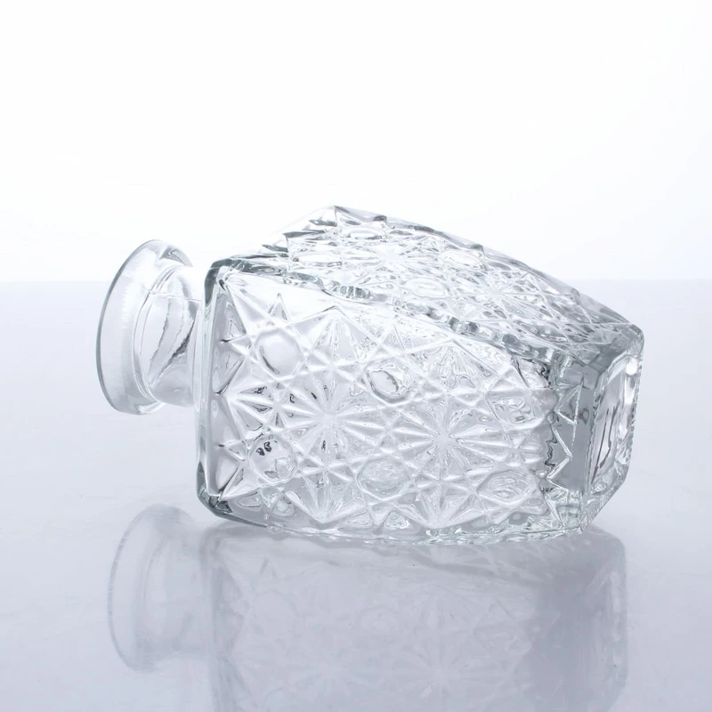 decorative clear glass containers with lids cost