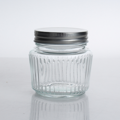 XLDSJ-018 250ml Clear Glass Food Jar