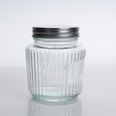 XLDSJ-019 380ml Clear Glass Food Jar