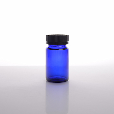 XLDAJ-011 75ml Blue Glass Medicine Bottle For Pill