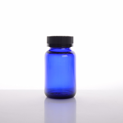 XLDAJ-013 120ml Blue Glass Medicine Bottle For Pill
