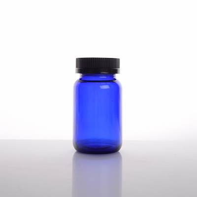 XLDAJ-014 150ml Blue Glass Medicine Bottle For Pill