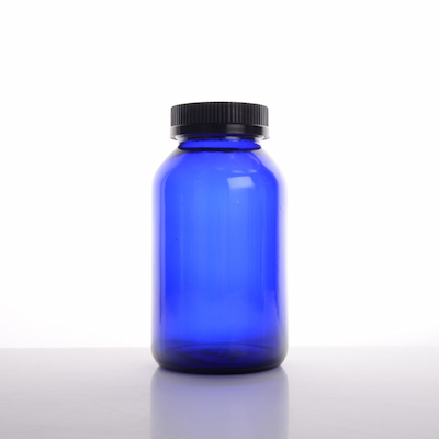 XLDAJ-018 540ml Blue Glass Medicine Bottle For Pill