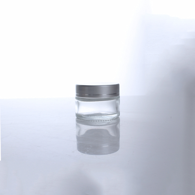 XLDFC-018 Wholesale Transparent Gold Lid Glass Cosmetics Make Up 30ml Empty Bottle Face Eye Cream Jar