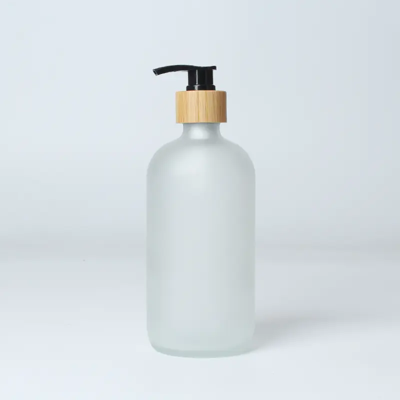 frosted glass lotion bottles